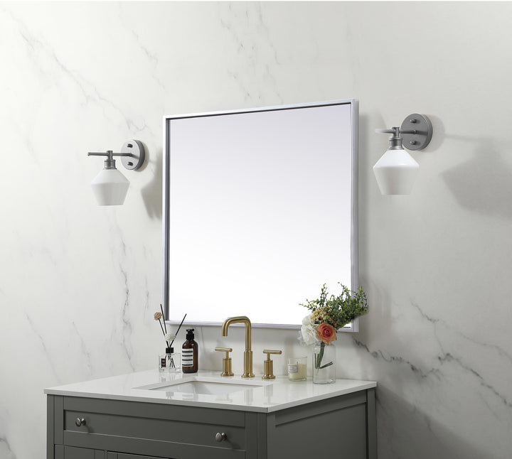 Metal Frame Square Mirror by Elegant - view 15