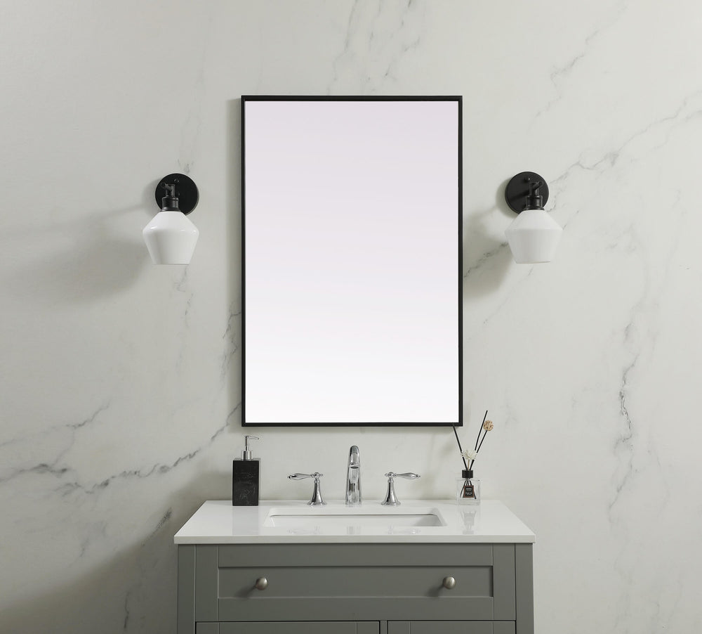 Metal Frame Rectangle Mirror by Elegant - view 2