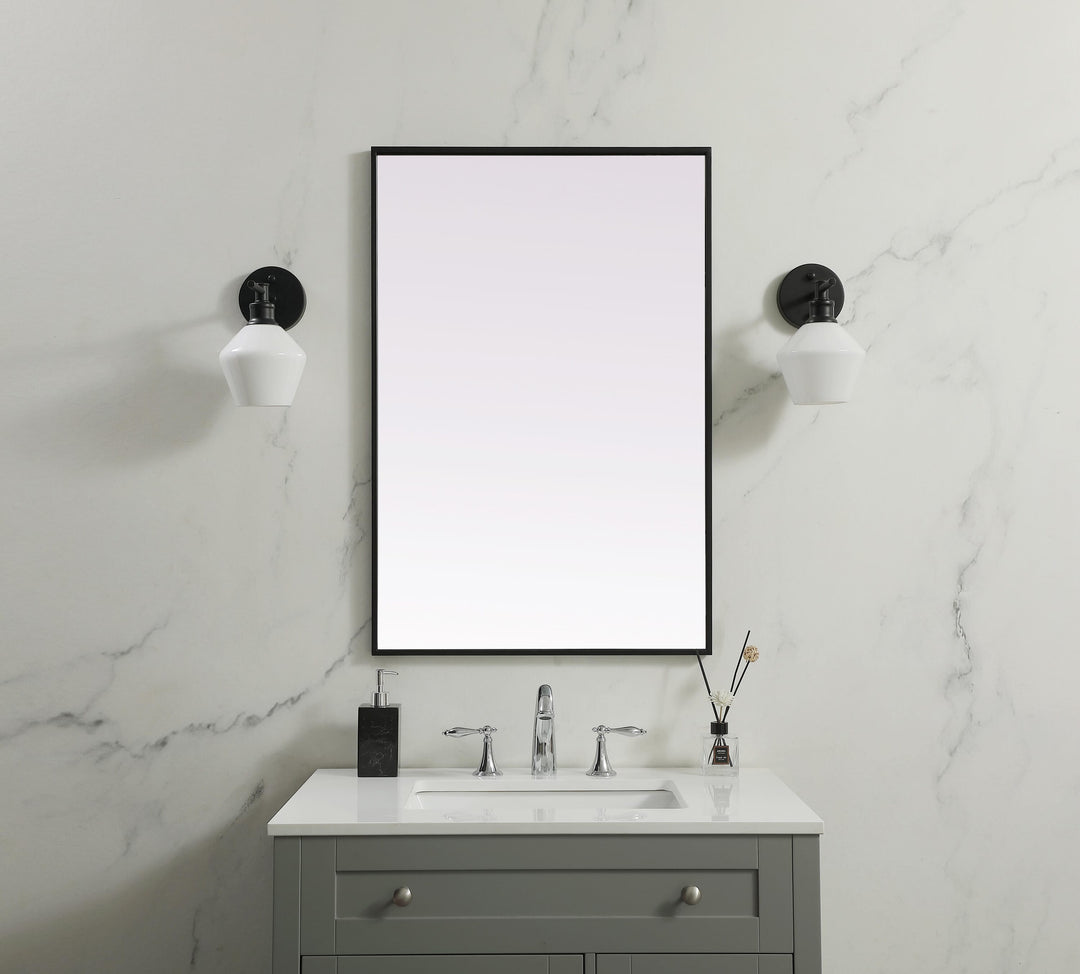 Metal Frame Rectangle Mirror by Elegant - view 2