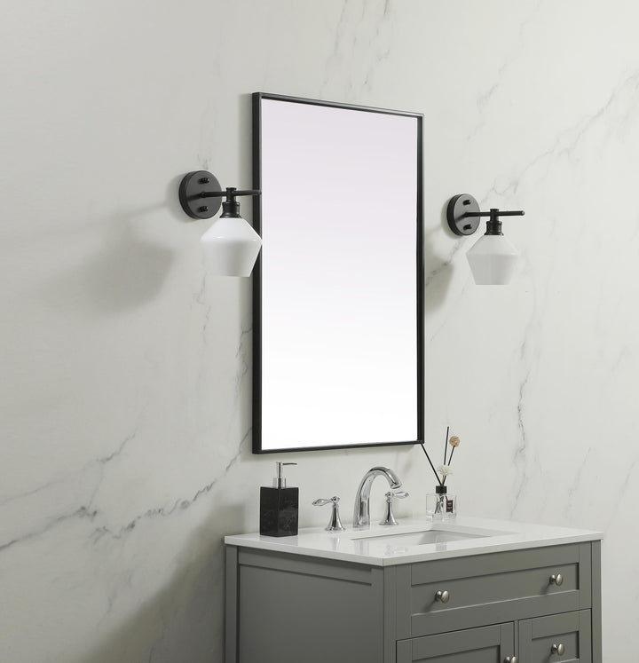 Metal Frame Rectangle Mirror by Elegant - view 3