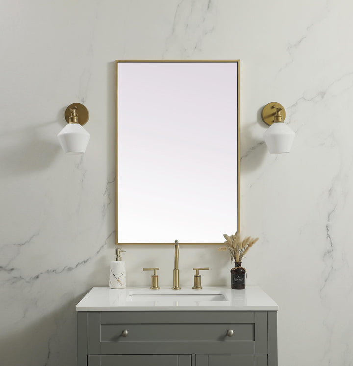 Metal Frame Rectangle Mirror by Elegant - view 13