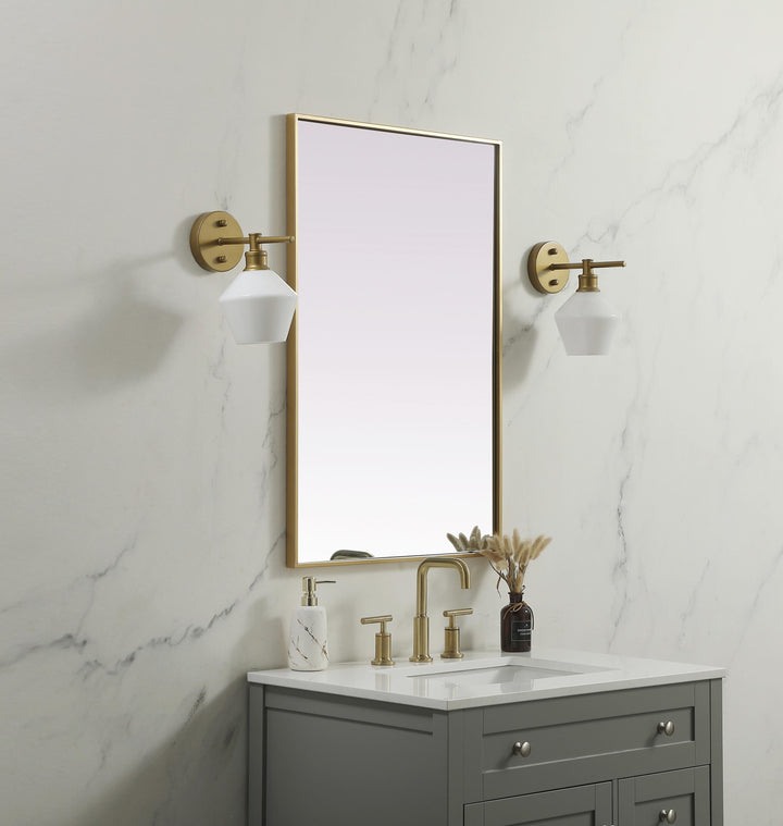 Metal Frame Rectangle Mirror by Elegant - view 14