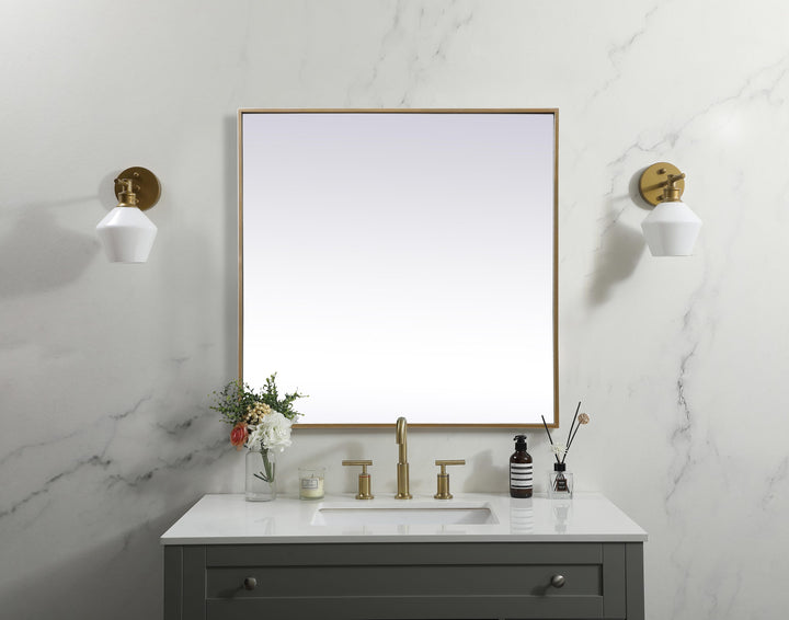 Metal Frame Square Mirror by Elegant - view 26