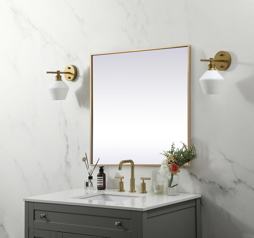 Metal Frame Square Mirror by Elegant - view 27