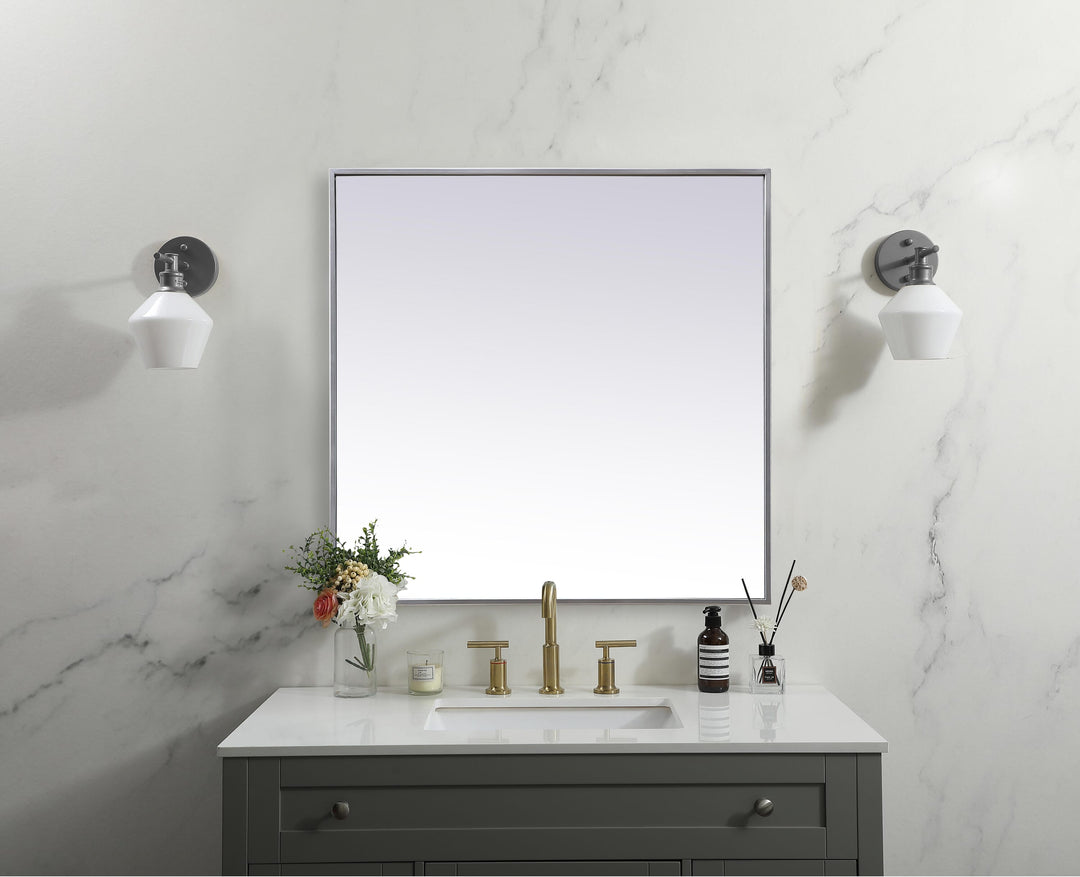 Metal Frame Square Mirror by Elegant - view 32
