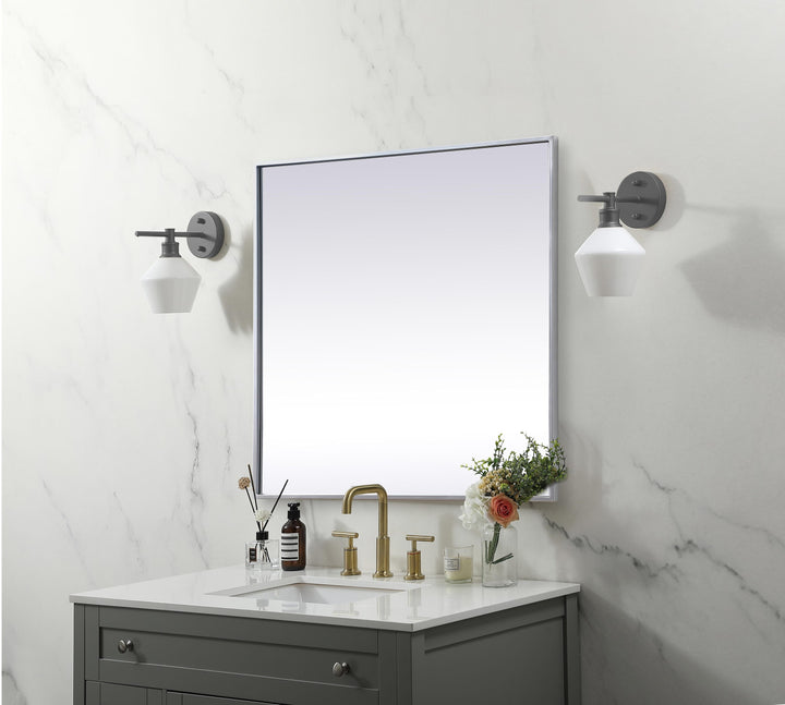 Metal Frame Square Mirror by Elegant - view 33
