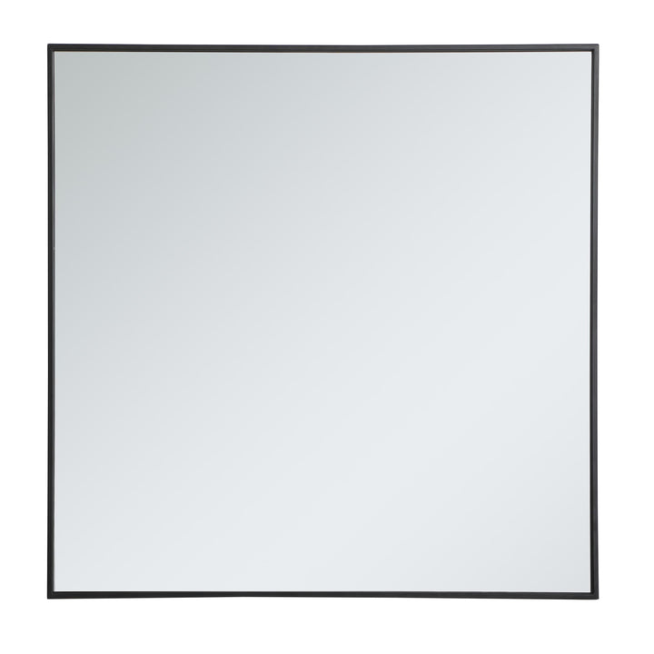 Metal Frame Square Mirror II in Black by Elegant