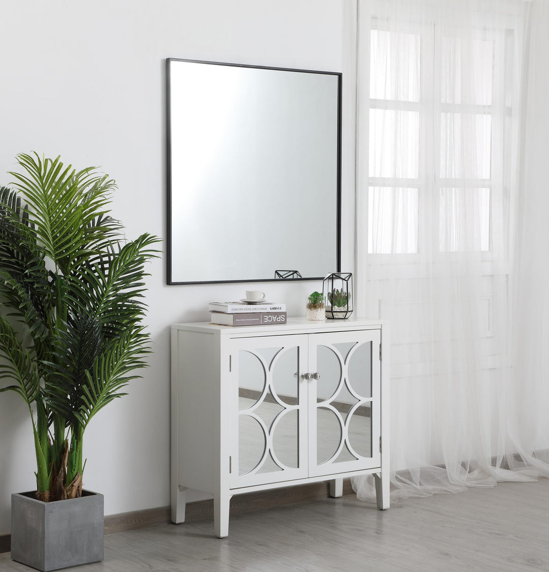 Metal Frame Square Mirror II by Elegant - view 5