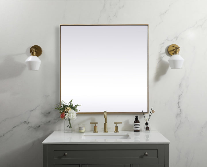 Metal Frame Square Mirror by Elegant - view 44
