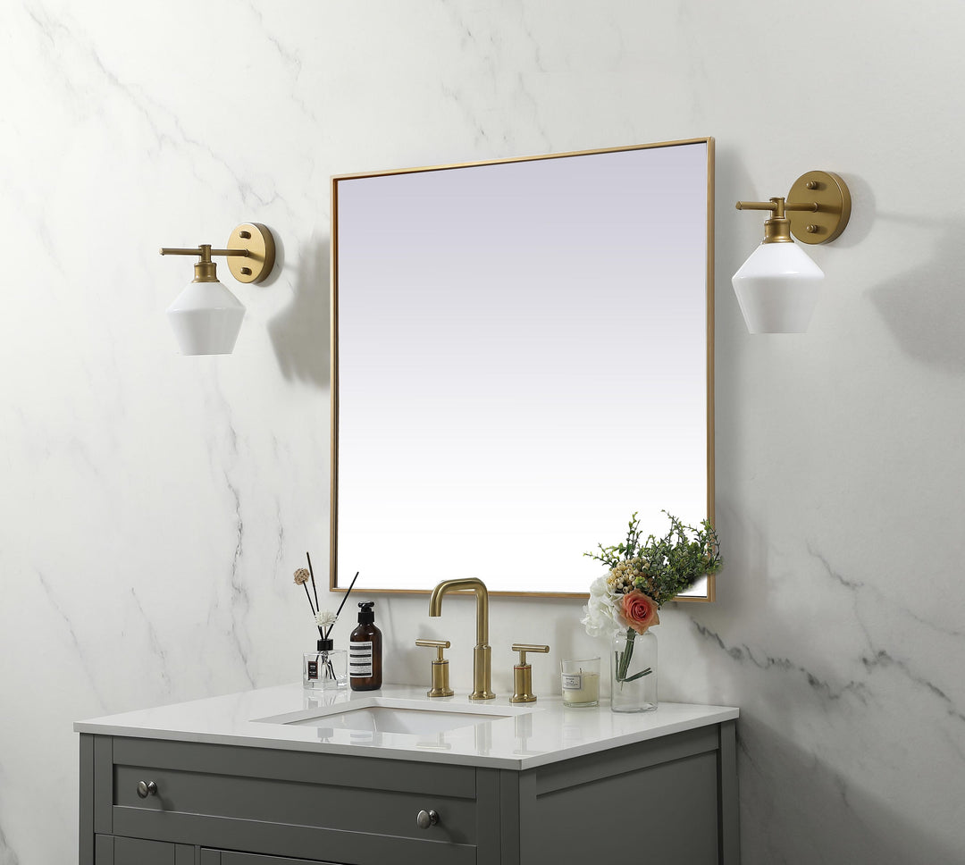 Metal Frame Square Mirror by Elegant - view 45