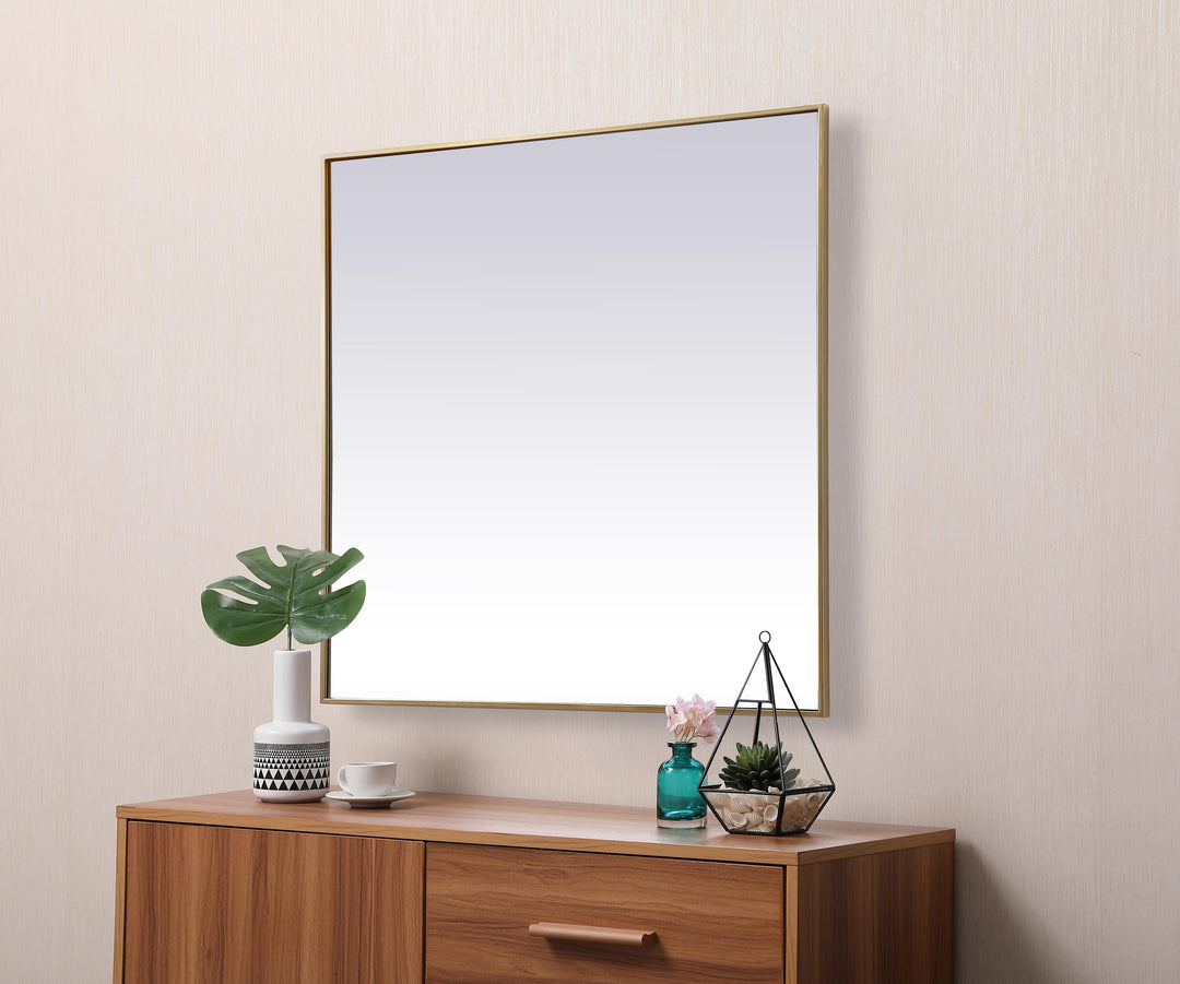 Metal Frame Square Mirror by Elegant - view 47