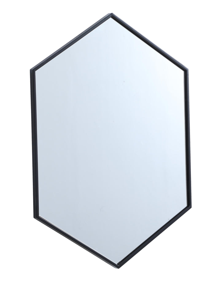 Metal Frame Hexagon Mirror by Elegant - view 5