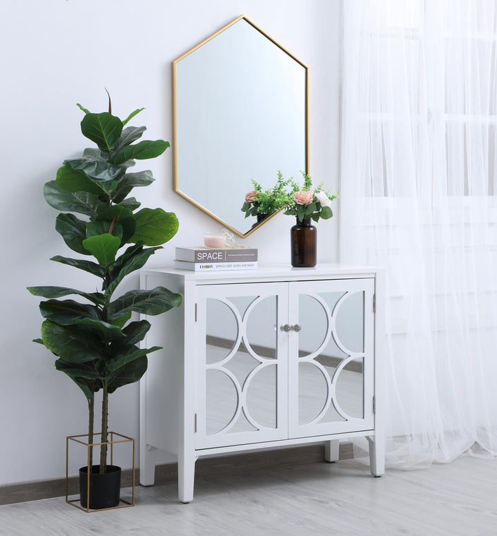 Metal Frame Hexagon Mirror by Elegant - view 10