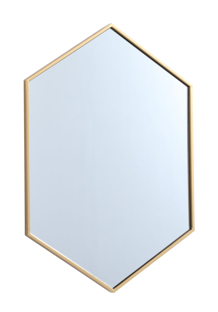 Metal Frame Hexagon Mirror by Elegant - view 11