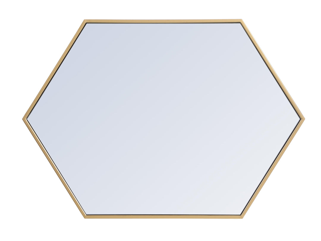 Metal Frame Hexagon Mirror by Elegant - view 12