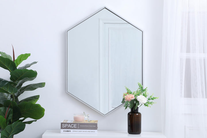Metal Frame Hexagon Mirror by Elegant - view 14