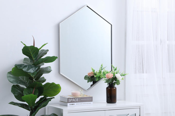 Metal Frame Hexagon Mirror by Elegant - view 15