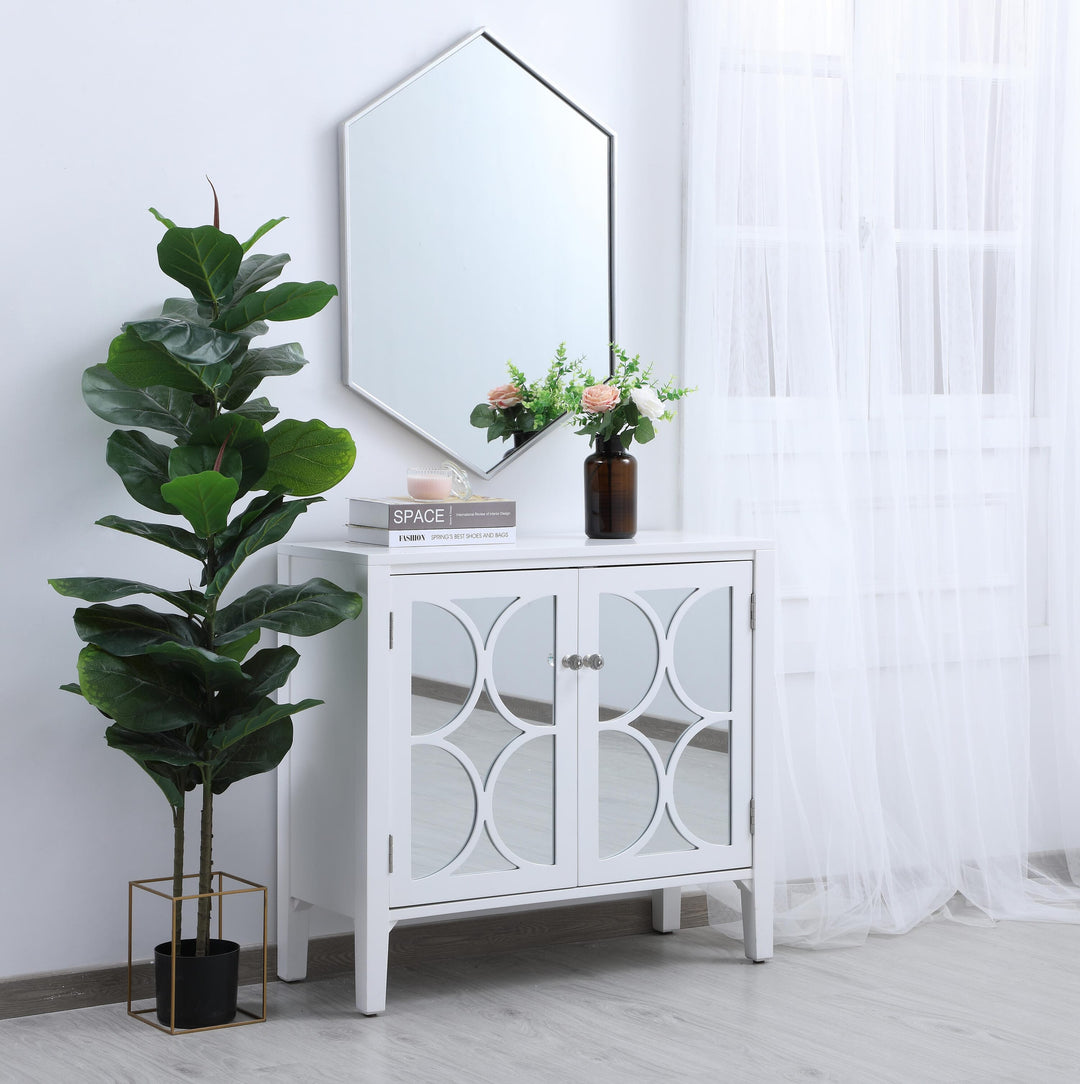 Metal Frame Hexagon Mirror by Elegant - view 16