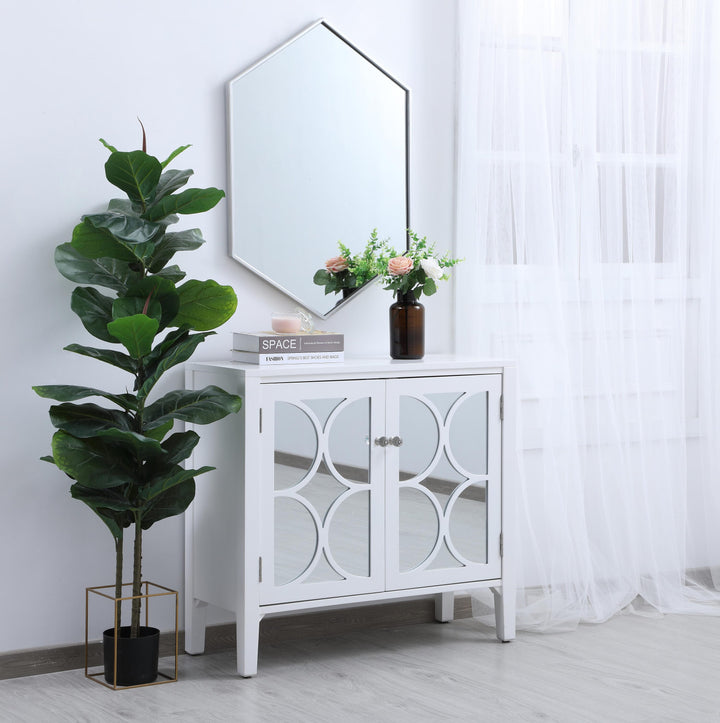 Metal Frame Hexagon Mirror by Elegant - view 16