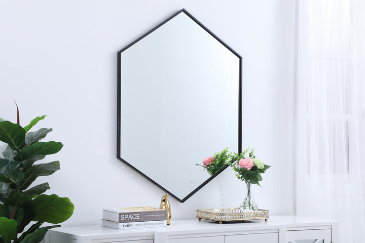 Metal Frame Hexagon Mirror by Elegant - view 21