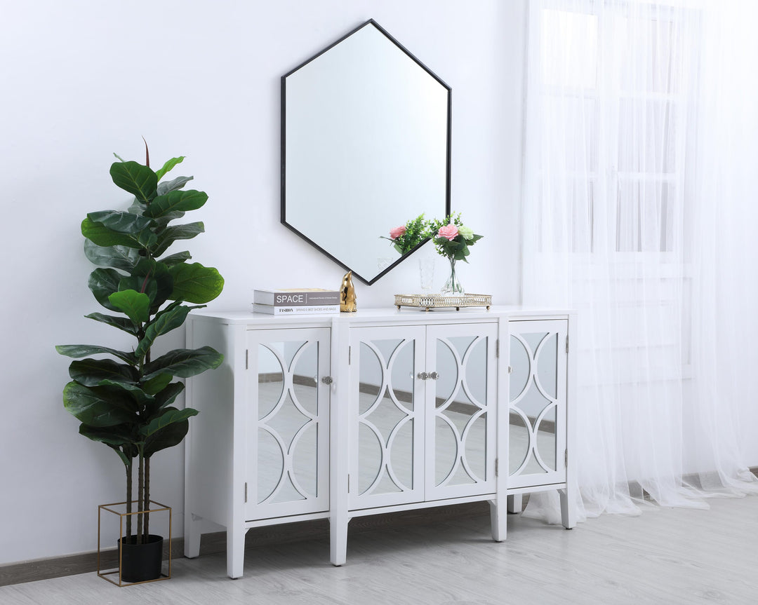 Metal Frame Hexagon Mirror by Elegant - view 22