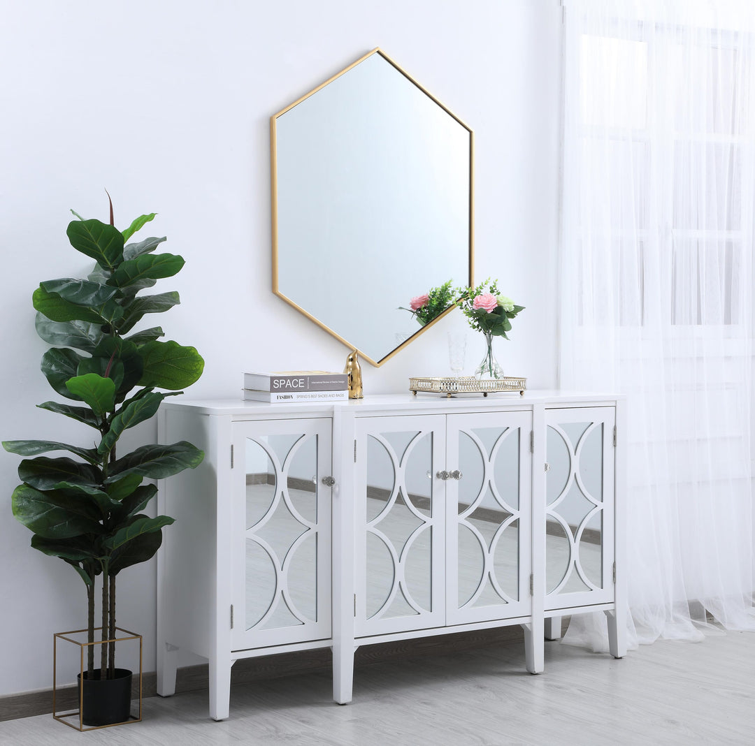 Metal Frame Hexagon Mirror by Elegant - view 28