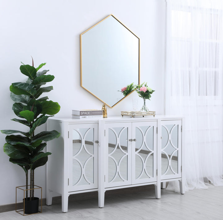 Metal Frame Hexagon Mirror by Elegant - view 28