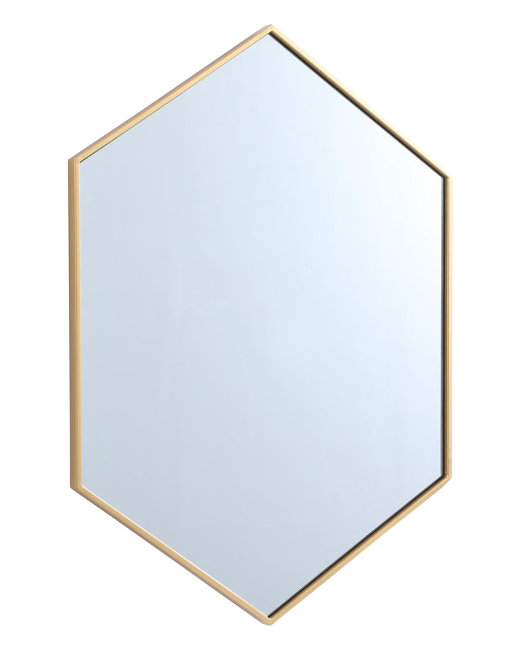 Metal Frame Hexagon Mirror by Elegant - view 29