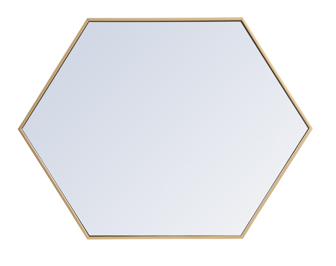 Metal Frame Hexagon Mirror by Elegant - view 30