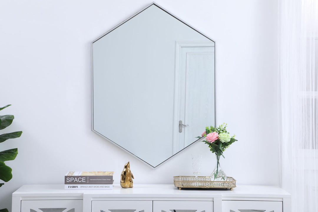 Metal Frame Hexagon Mirror by Elegant - view 32