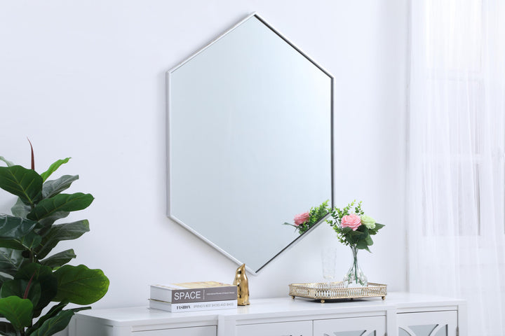 Metal Frame Hexagon Mirror by Elegant - view 33