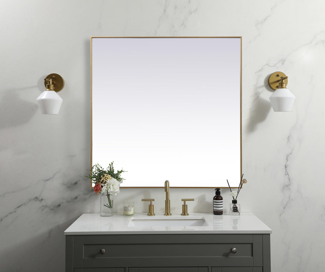 Metal Frame Square Mirror by Elegant - view 62