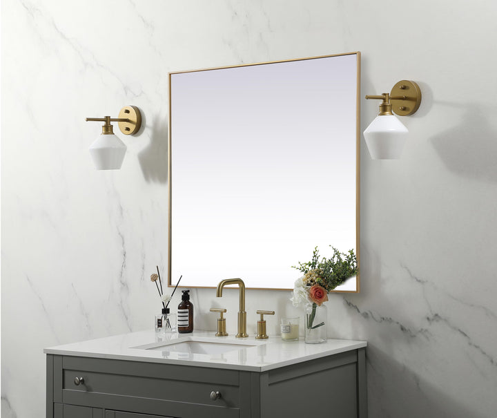 Metal Frame Square Mirror by Elegant - view 63