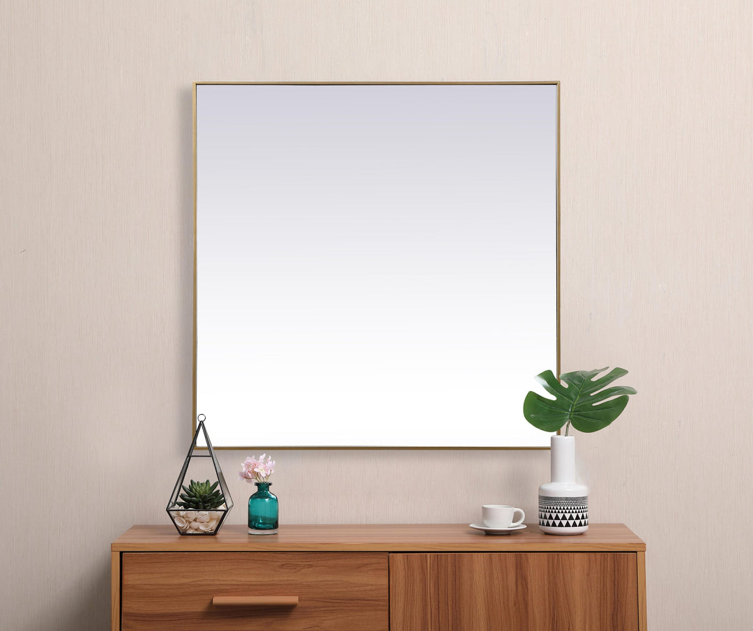 Metal Frame Square Mirror by Elegant - view 64