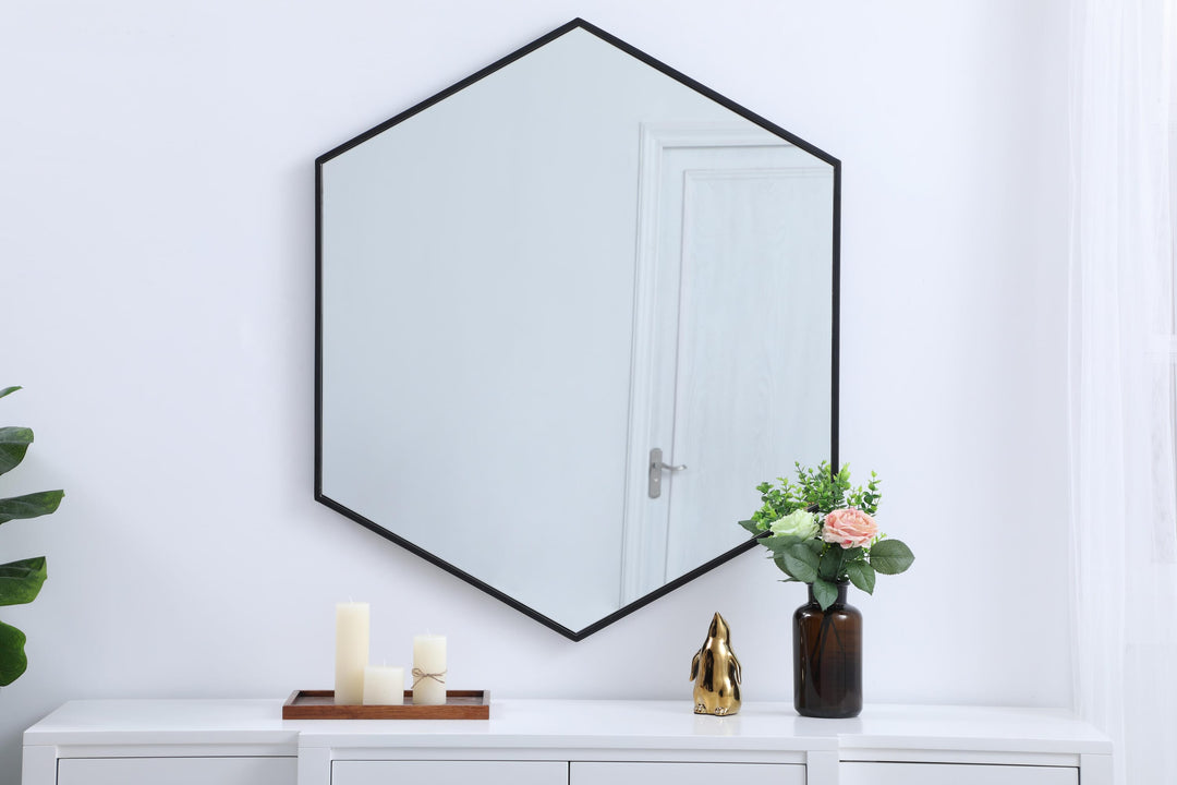 Metal Frame Hexagon Mirror by Elegant - view 38