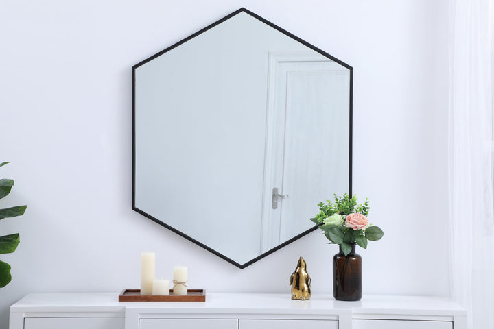 Metal Frame Hexagon Mirror by Elegant - view 38