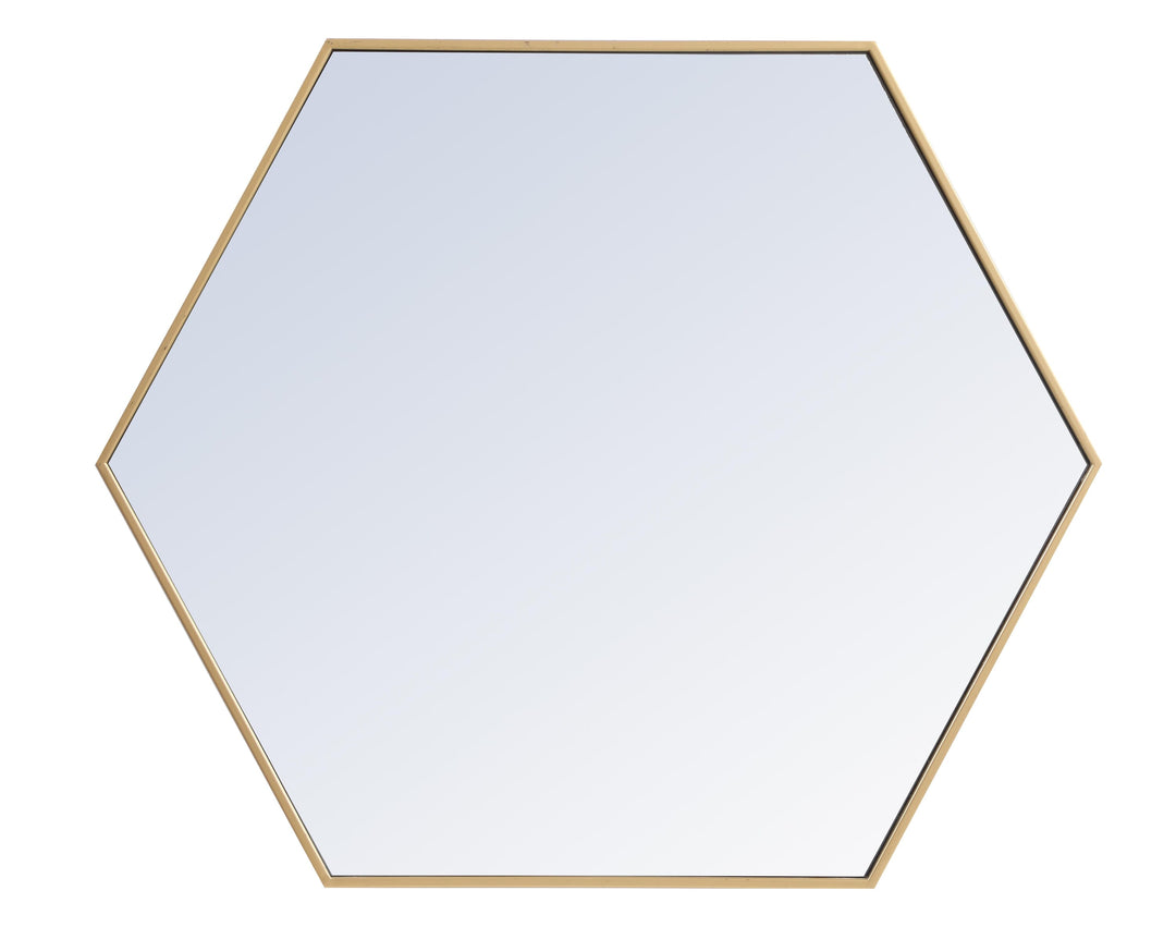 Metal Frame Hexagon Mirror by Elegant - view 48