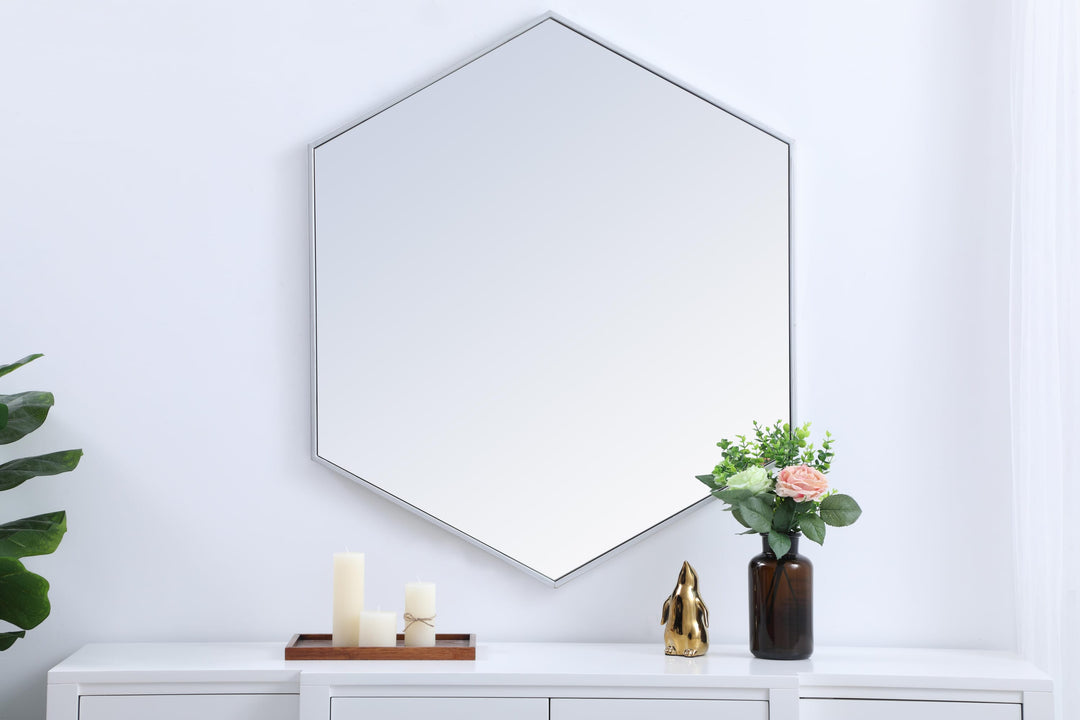 Metal Frame Hexagon Mirror by Elegant - view 50
