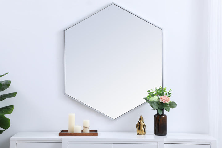 Metal Frame Hexagon Mirror by Elegant - view 50