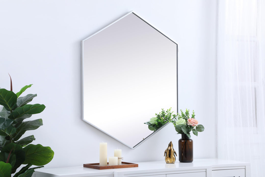 Metal Frame Hexagon Mirror by Elegant - view 51