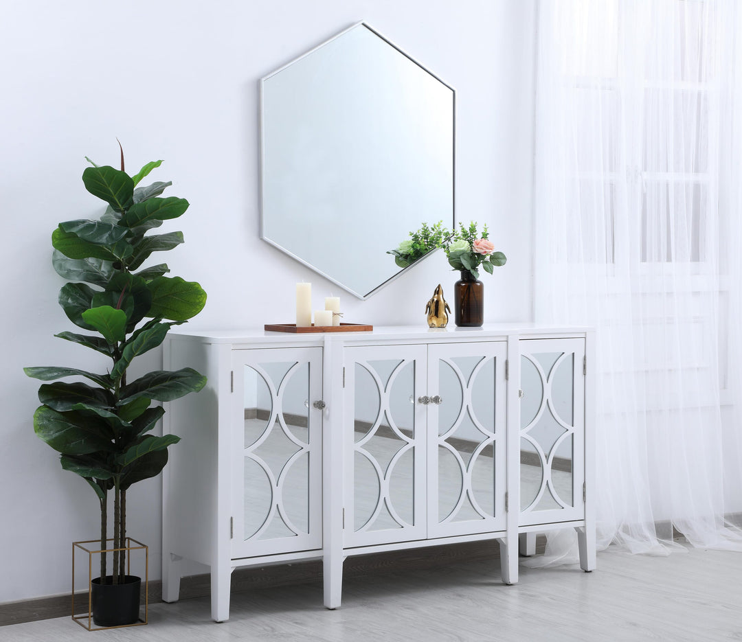 Metal Frame Hexagon Mirror by Elegant - view 52