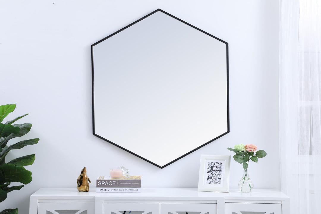 Metal Frame Hexagon Mirror by Elegant - view 57