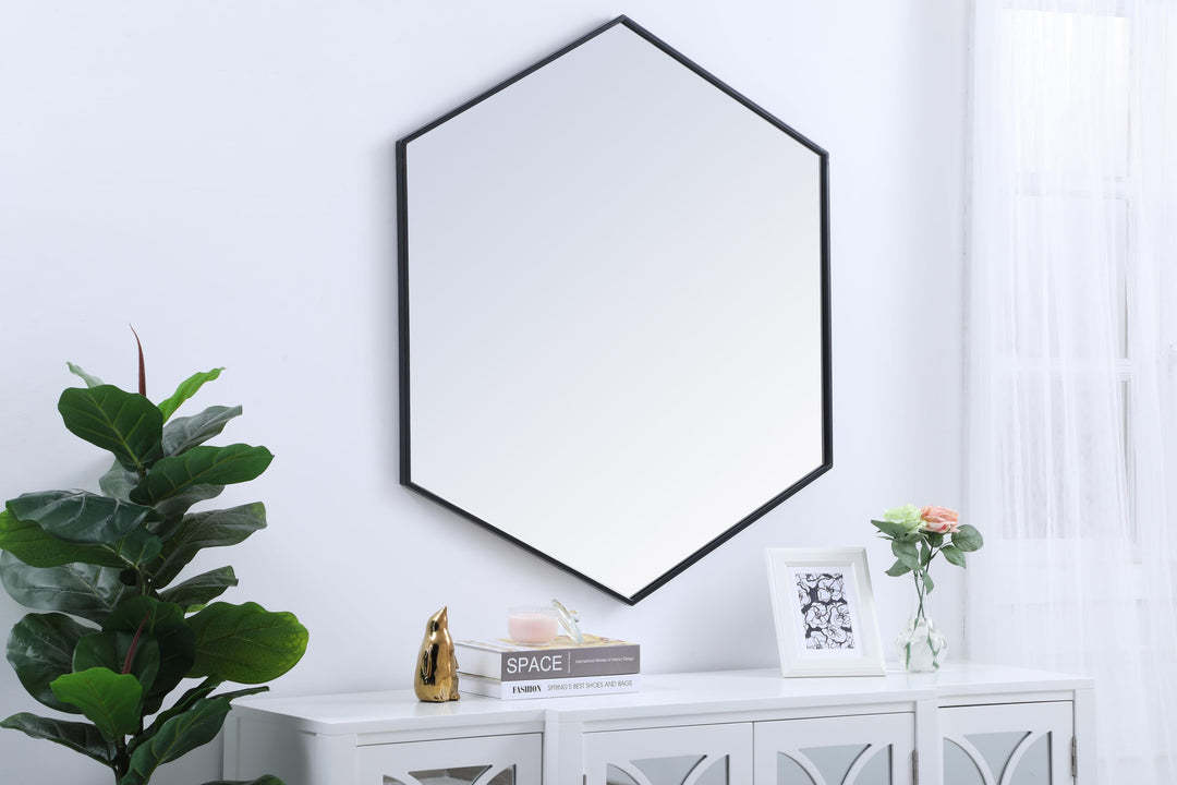 Metal Frame Hexagon Mirror by Elegant - view 58
