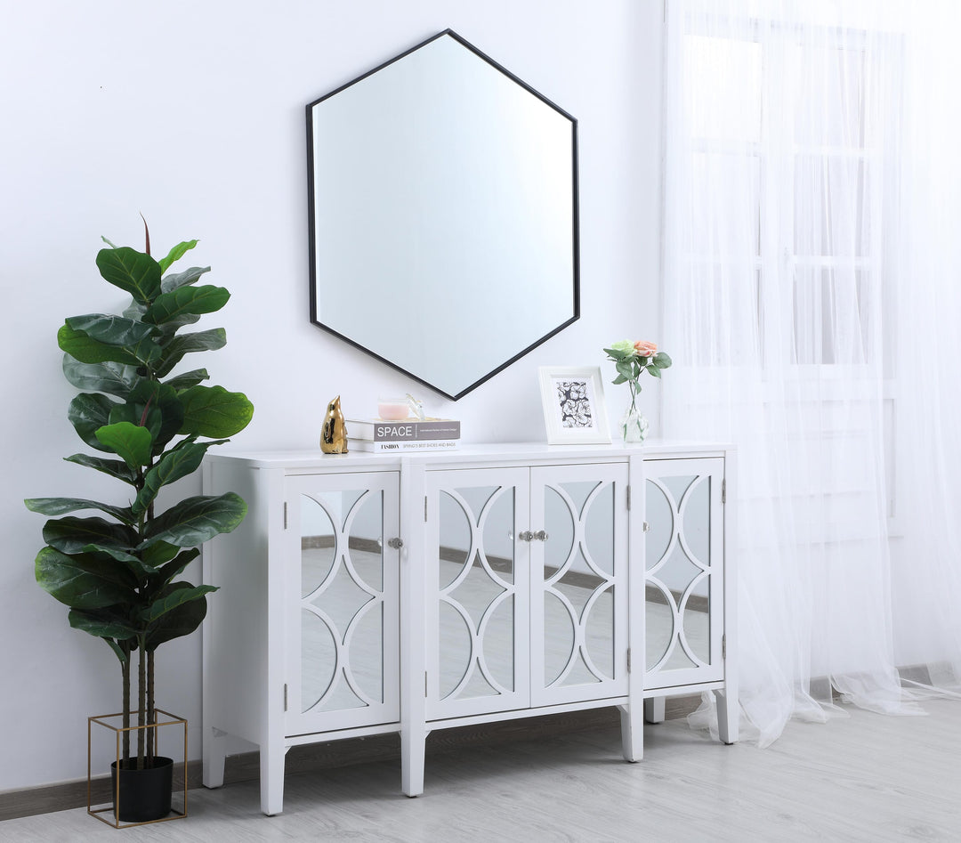 Metal Frame Hexagon Mirror by Elegant - view 59