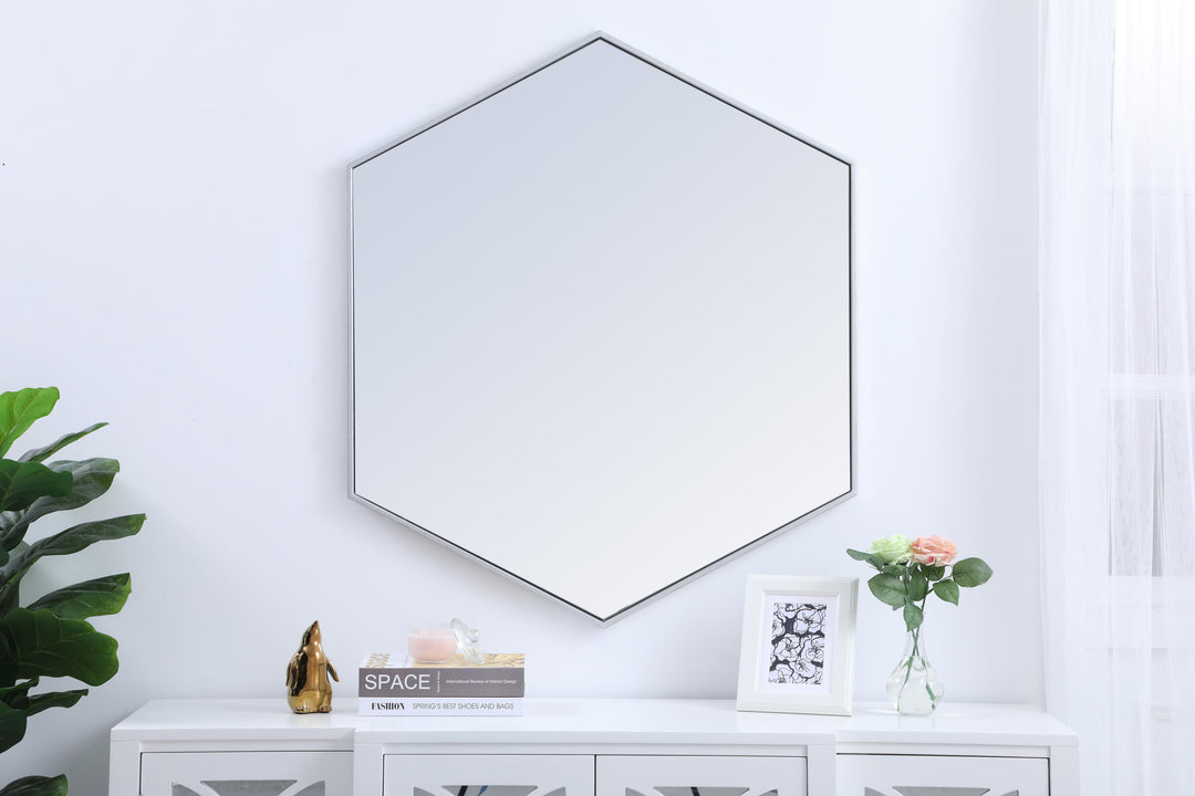 Metal Frame Hexagon Mirror by Elegant - view 68