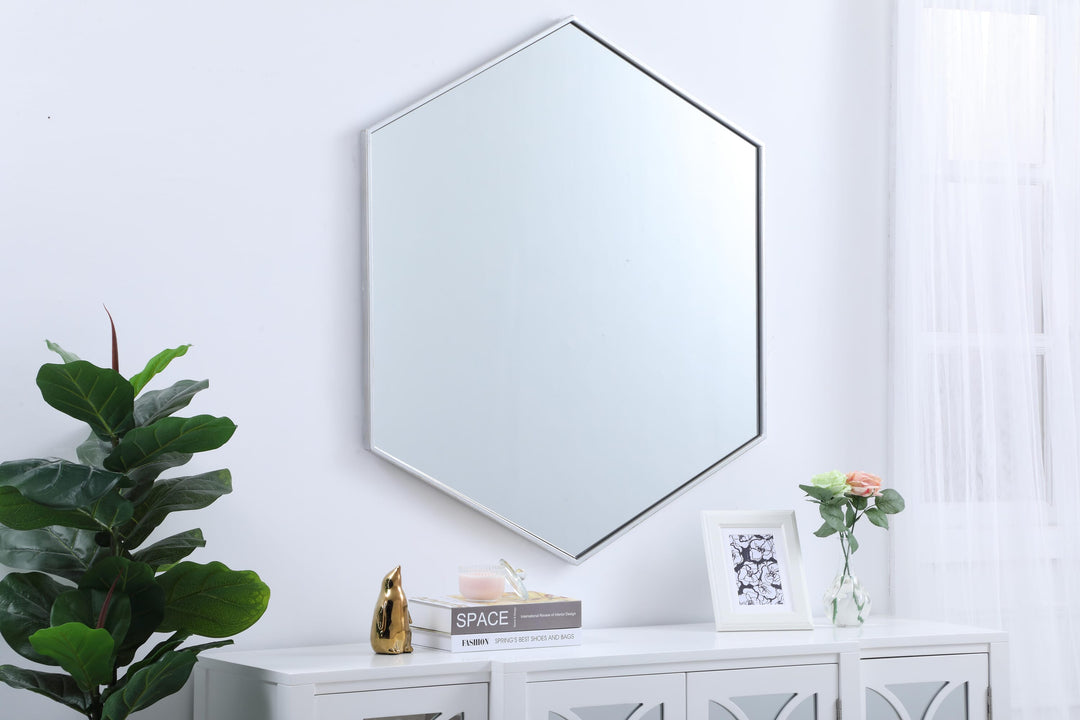 Metal Frame Hexagon Mirror by Elegant - view 69
