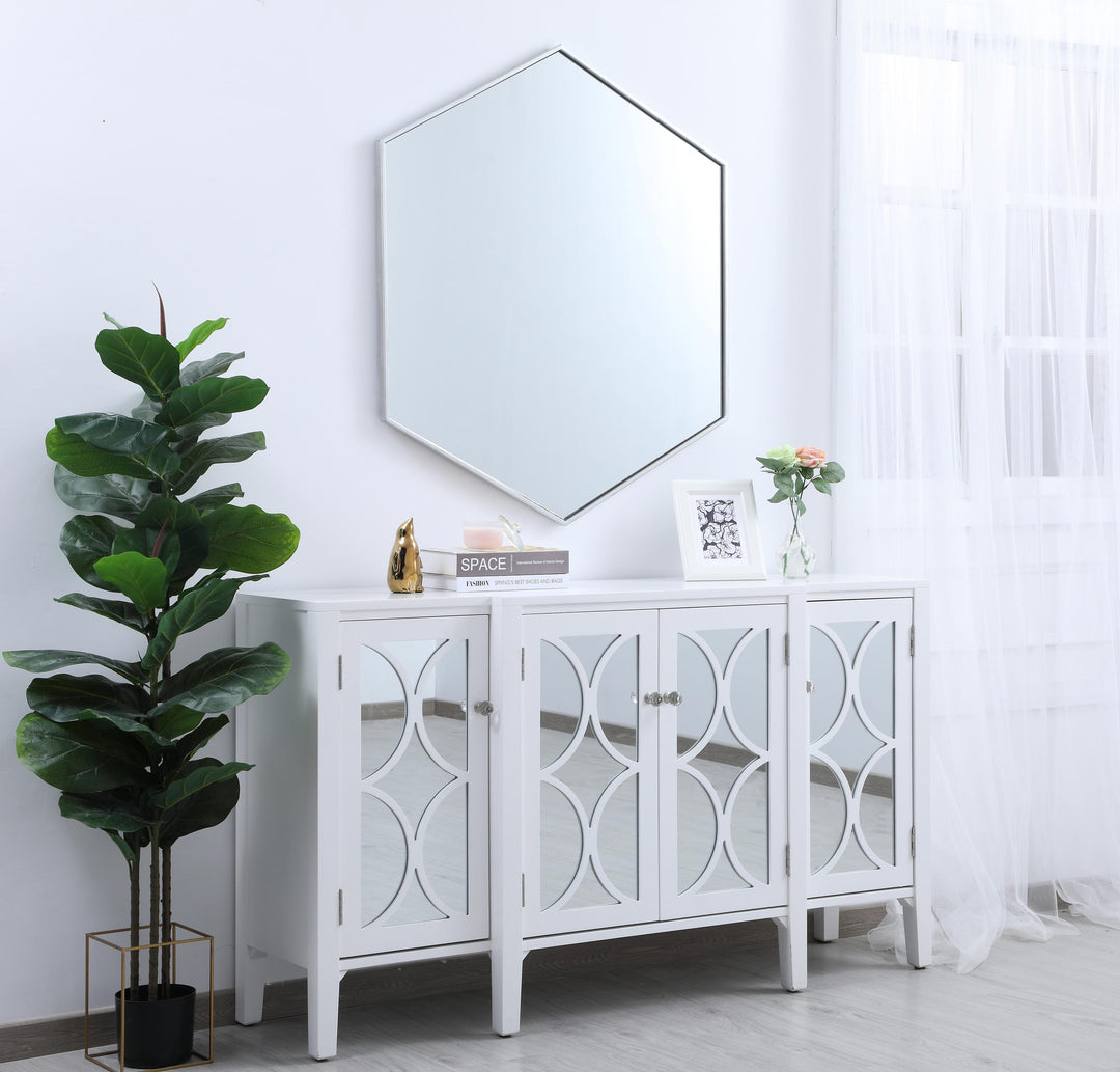 Metal Frame Hexagon Mirror by Elegant - view 70