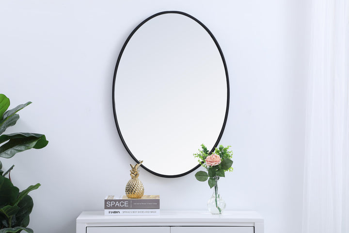 Metal Frame Oval Mirror III by Elegant - view 2