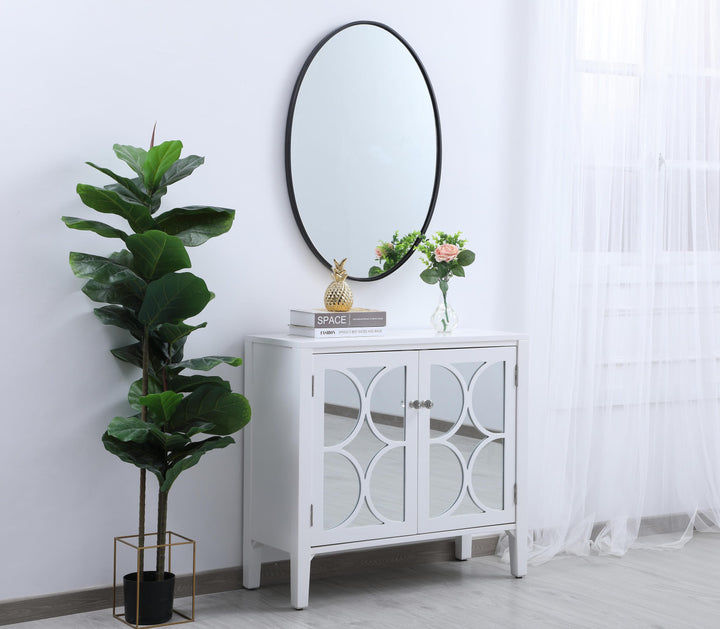 Metal Frame Oval Mirror III by Elegant - view 4