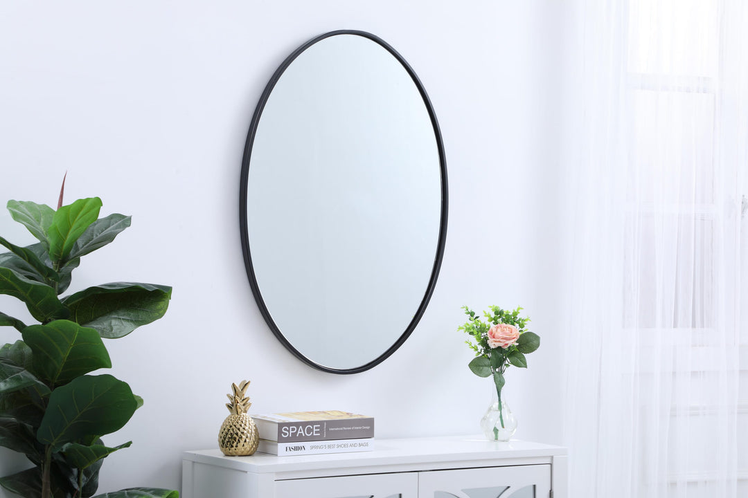 Metal Frame Oval Mirror III by Elegant - view 5